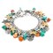 Sea Shell Bracelet, Colorful Beach Jewelry for Summer with Hand Enameled Ocean Charms product 1